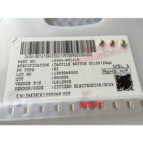 Original new 100% LS12M2E touch switch phone side button SMD