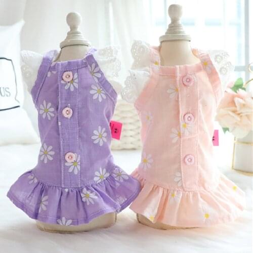 Pet Dog Dress Summer Cat Puppy Small Dog Skirt Poodle Chihuahua Yorkshire Maltese Pomeranian Schnauzer Clothing Dog Clothes 2021