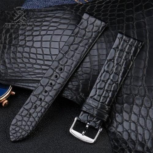 Genuine American Crocodile Skin Watch Strap Alligator Leather Watch Band Replacement Deployment 13mm 14mm 16mm 18mm 19mm 20mm
