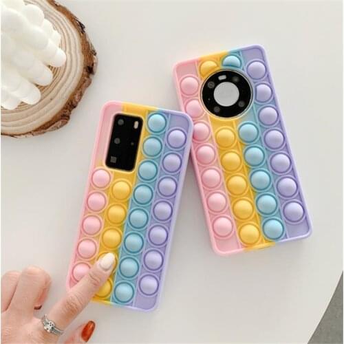 Silicone Phone Case, Soft Shockproof Protective Case Sensory Fidget Stress Relief Toy for Huawei P30 P40 Mate30 Mate40