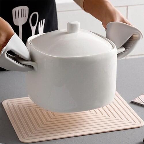 1Pcs Silicone Dish Drying Mat Drain Pad Large 29Cm Durable Square Thick Heat Insulation Pad Non Slip Kitchen Table Mat