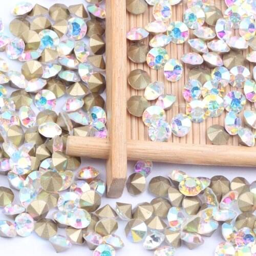 Ss27 5.8-6.0mm Cone Glass Strass Chatons Stone Pointed Back Crystal Rhinestone Nail Art Gem Jewelry Making Diamante Supplier