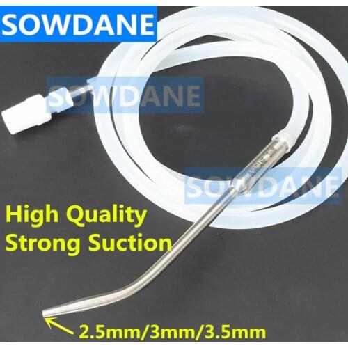 Dental Suction Aspirator Tube Strong Weak Sucker Dredge Suite with Convertor Accessary Replacement Autoclavable Stainless steel