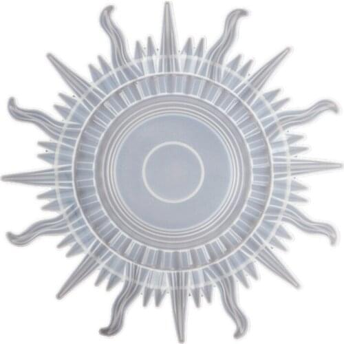 Sun Moon Mirror Wall Decoration Crystal Epoxy Resin Mold Hanging Ornaments Casting Silicone Mould DIY Crafts Home Casting