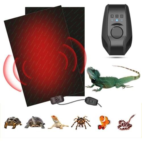 Reptile Heat Pad 12W/24W/38W Reptile Heating Mat For Pet Turtle Snake Lizard Hamster Plant Heating Mat Terrarium Heating Pad