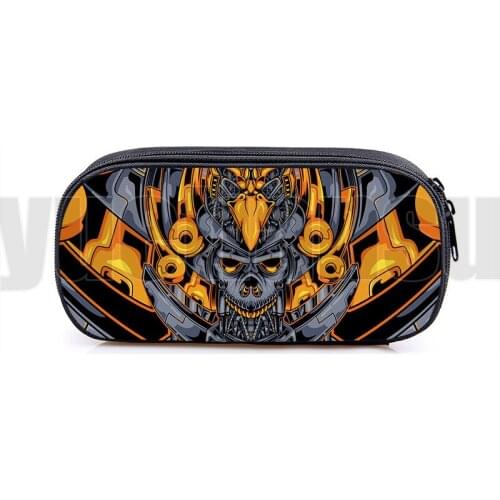High Quality 3D Abstraction Animal Pencil Case Children School Skull Viking Pen Box Tiger Wolf Dragon Purse Wallet Cosmetic Bags