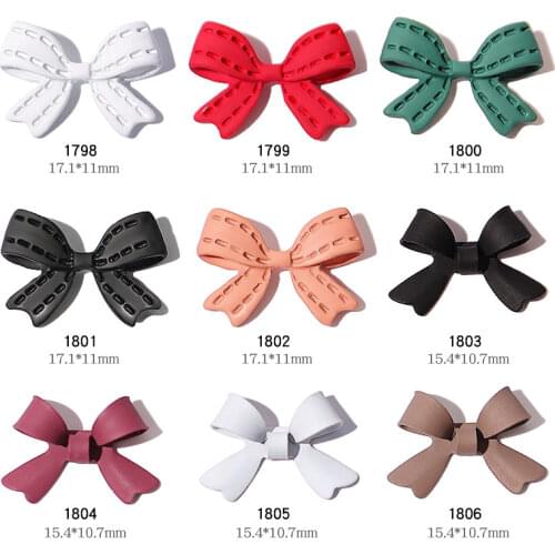 1 Pc 3D Bow Nail Art Decorations Spray Paint Butterfly-Ribbon Design Alloy Zircon Nails Rhinestone Accessories for UV Gel Polish