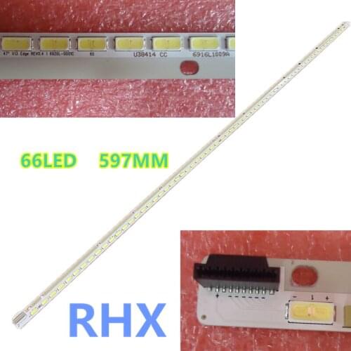 2PCS/lot FOR konka LED47R6100DE FOR skyworth 47E615L FOR Hisense LED47K560J3D 6922L-0043A 6916L1009A 66LED 597MM 100%NEW