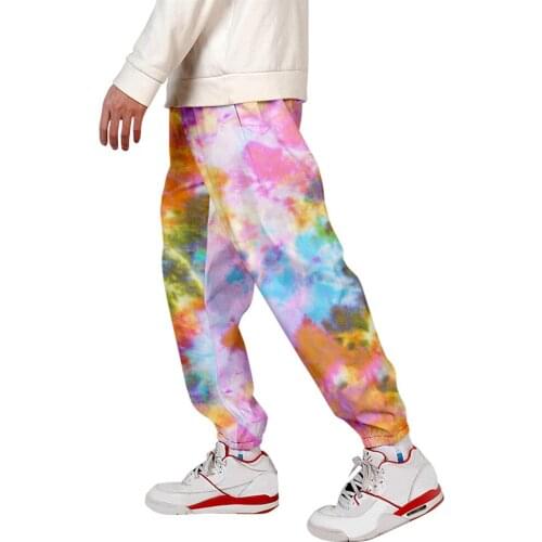 2020 Fashion Tie dye Sweatpants Women/Men Fitness Joggers Spring High Street Trousers 3D Print Pants Sweatpant
