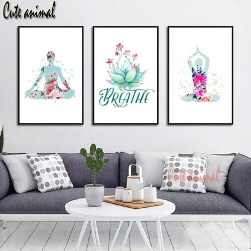 3 PCS 5D DIY Diamond Painting Lotus woman practicing yoga Embroidery Diamond Cross Stitch Full Square/Round Rhinestone icons
