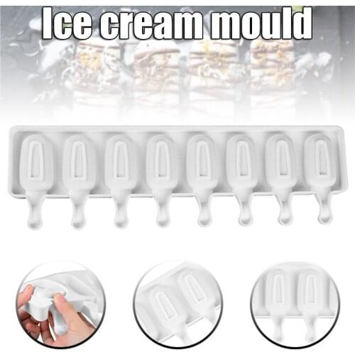 8 Pcs of Silicone Ice Cream Mold Handmade Ice Tray Mold Thickened and Reinforced Safe Durable EL