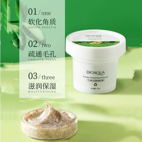 Anti Aging Soften Keratin Repairing Avocado Moisturizing Scrub Exfoliating Pore Cleans Improve Dry Skin Smoothing Locks Water