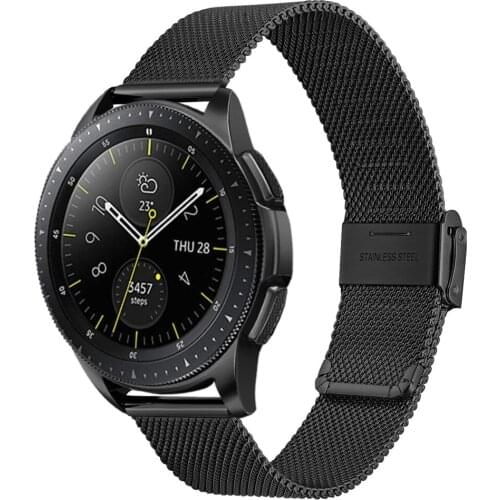 18mm 20mm 22mm Quick Release Mesh watchStrap for Samsung Active2 40mm 44mm Band Matal Bracelet for Huawei Watch GT2/Ticwatch Pro