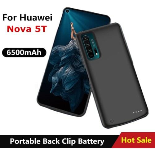 2020 6500mAh Battery Charger Cases For Huawei Nova 5T Extenal Battery Power Charging Case For Huawei Nova 5T Power case