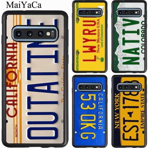 License Plate Number Case For Samsung Galaxy A71 A51 A21S A40 A50 A70 A20e A31 M21 S9 S10 S20 Plus Note 20 Ultra