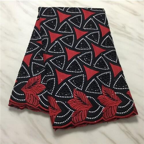 Pure 100% Cotton African Lace Fabric High Quality Dry Lace Fabric Embroidery Swiss Voile Lace In Switzerland For Part Wedding PS