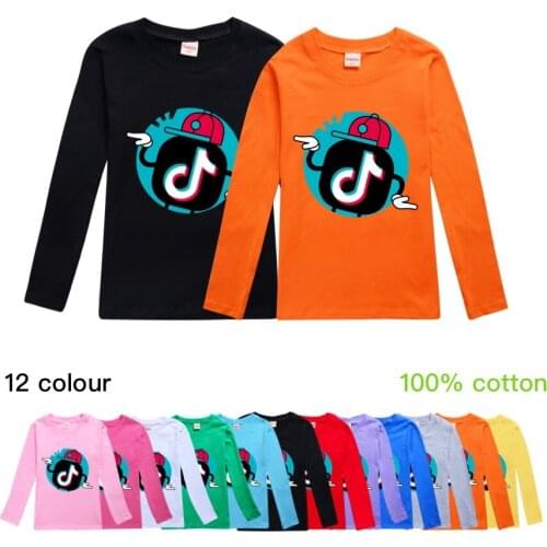 TIK TOK New Children Boys Long Sleeve Tops Cute Child 2-16Years Girl Sweater Toddler Kids Fall Clothes