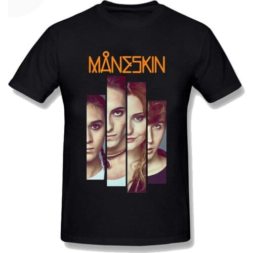Mens Måneskin Streetwear T Shirts Print Men 100% Cotton 3xl Black Geek Oversized Maneskin T Shirt Funko Pop Men Clothing 3XL