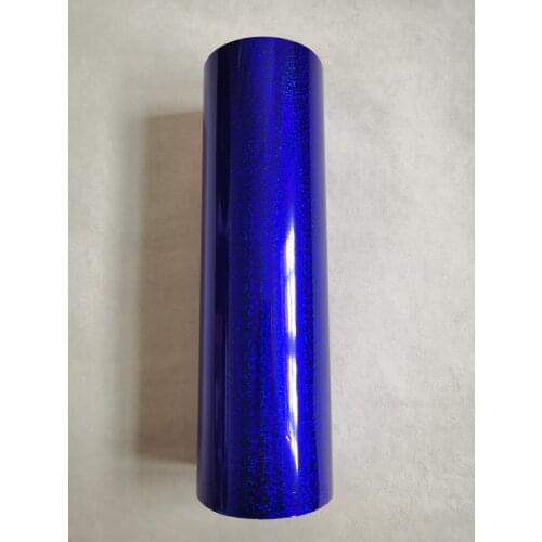 Holographic foil hot stamping foil deep blue color mess dots pattern hot press on paper or plastic heat transfer film