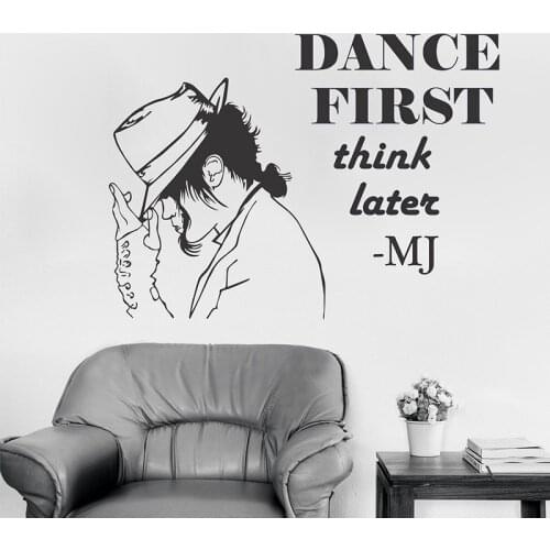 Handsome Michael Jackson Decal Dancing Club Wall Sticker Art Design Home Decor The King Of Pop Cool Kids Room Decoration E210