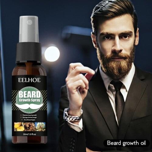 30ml Growth Beard Oil Non Allergic Thicker Nourishing Hair Beard Oil Moisturizing Spray For Men Beard Care Hair Anti-lossing