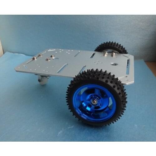 Metal 2WD Mini Car Alluminum Alloy Chassis Plate With Universal Wheel For Smart Car Experiment Platform DIY Robot Model