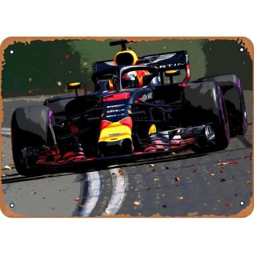 Metal Sign Racing Daniel Ricciardo 2018-8x12 Vintage Look Tin Plate