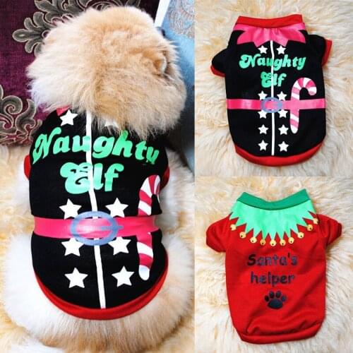 Cute Pet Dog Clothes Christmas Costume for Dogs Clothing Winter Dog Shirt Xmas Puppy Pet Clothes for Small Medium Dogs Apparel