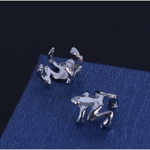 Fashion Frog Earrings Clip Fake Piercing Punk Wrap For Girl Ear Valentines Day Vintage Clip Frog Gift Earrings Cuff Jewelr H7J3
