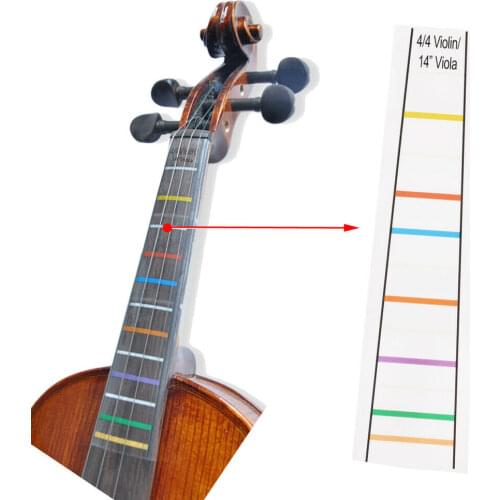 4/4 Violin Practice Fiddle Sticker Guide Fingerboard Chart Tape Fretless Fretboard Indicator Position Mark Sticker for Beginner