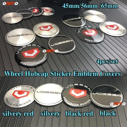 4pcs/set 45mm 4.5cm 56mm 2.2" 65mm 6.5cm Sticker for Vossen Badge Logo Wheel Rim Caps Badge Emblem Label Decal Auto Styling