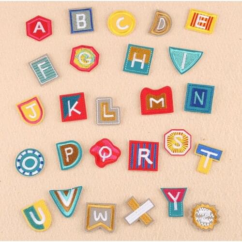 Customizable Wholesale English Letters Cloth Sticker Computer Emboridery Label Small Patch Clothing Textile Accessories