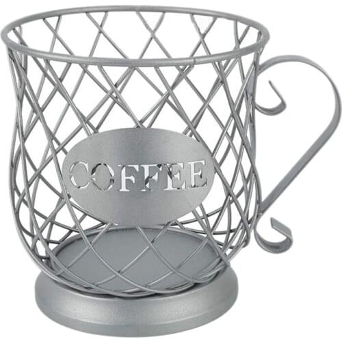New Cosmetic Storage Coffee Cup Basket Coffee Capsule Storage Basket Coffee Organizer Holder for Home Cafe Hotel