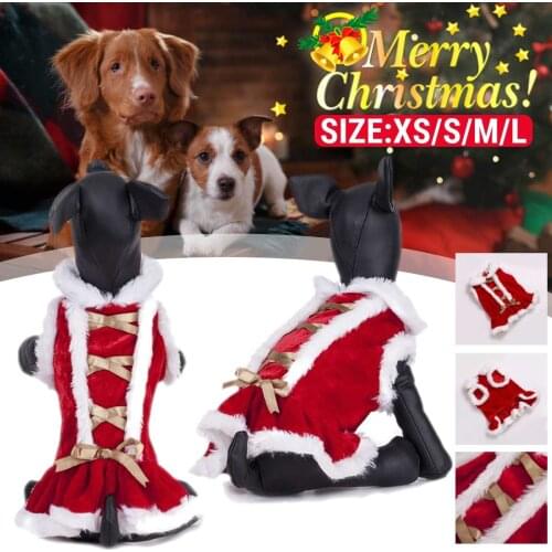 Dog Clothing Christmas Jacket Coat Hoodie Sweater Jumpsuit Puppy Winter Warm For Small Large Dogs Cats Pet Clothes