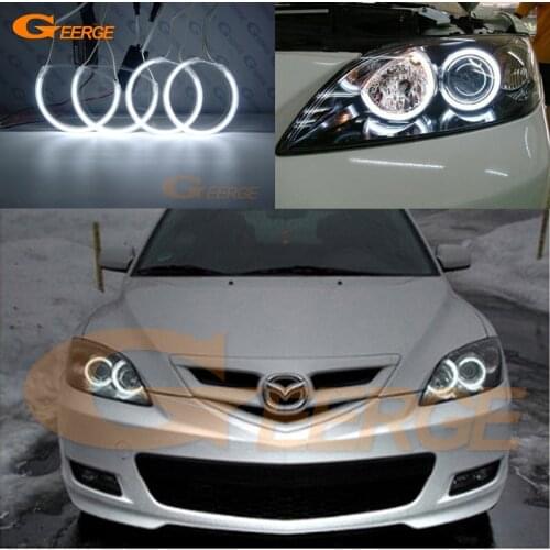 Excellent Ultra bright CCFL Angel Eyes Halo Rings kit Day Light For Mazda 3 mazda3 BK 2003 2004 2005 2006 2007 2008