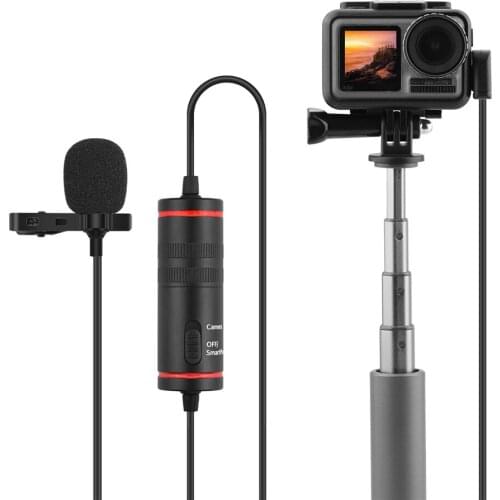 Lavalier Microphone Audio Adapter Kit for DJI Osmo Action Sports Camera Accessories Omnidirectional Lavalier Recording Mic Set