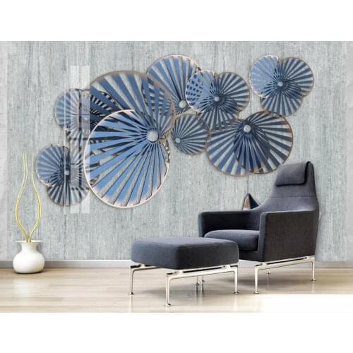 Custom wallpaper photo 3D high quality Nordic Round shape wall TV background wall painting home decoration 3d wallpaper