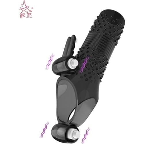 Vibrating Penis Sleeve Extender Condoms for Men Crystal Reusable Condom Delay Ejaculation Cock Enlarger Intimate Adult Sex Toys