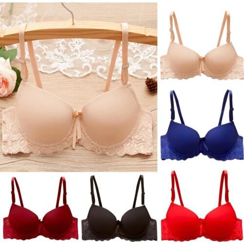 Sexy Underwear Super Push Up Bra For Girl Intimates Bra For Women Gather Breast Small Chest Lace Bra 34 36 38 Student Brassiere