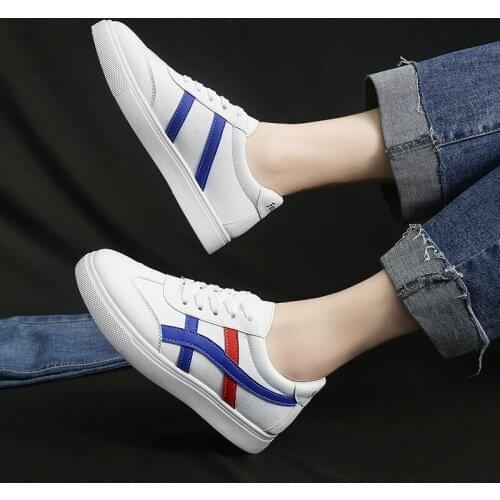 Colorful Womens Vulcanized Shoes Explosive Styles Trendy Popular Student White Casual Shoes Fashion Sports Rainbow Woman Shoes