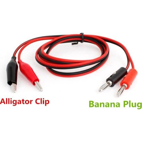 15 pairs Digital Multimeter Alligator Clip To Banana Plug Test Lead Probe Cable Cord 1m