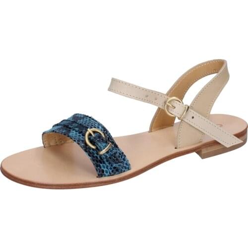 CALPIERRE sandals women leather Blue