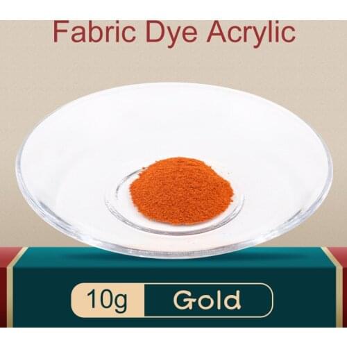 10g Gold Fabric Dyeing Acrylic Paint Powder for Textile Clothing Cotton Nylon Silk Fabric Acrylic Paint