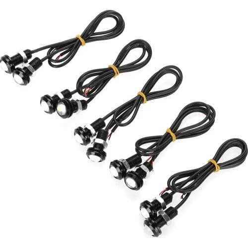 10pcs 10W 18mm White Eagle Eye FOG DRL LED Motor Car Head Tail Backup Signal Light