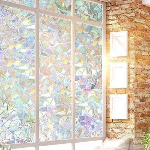 3D Stickers No Glue Static Decorative Film Privacy Stained Glass Window Self-Adhesive Film Anti UV PVC Glass Sticker
