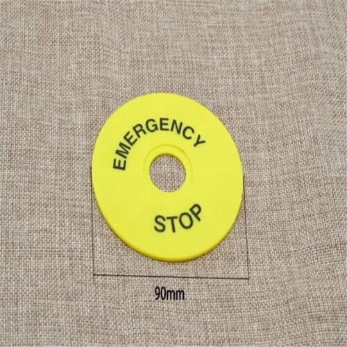 5pcsPushbutton Switch Panel Label Frame,emergency stop switch Plastic Sign 22mm External diameter 90mm Brand New