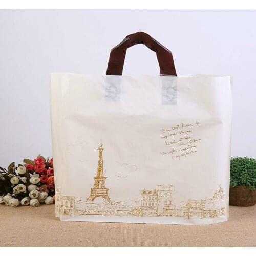 50pcs Large plastic pouch clothing socks underwear books packing bags open top flat bottom handbag