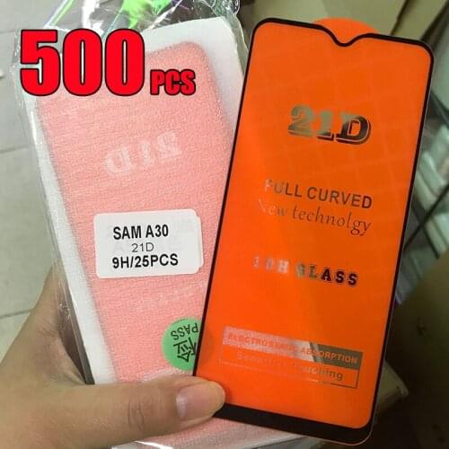 500pcs 21D Full Glue Tempered Glass Screen Protector Film For INFINIX Note 10 Pro HOT Play ZERO 8 8i X657 X683 X687 X690 SMART 5