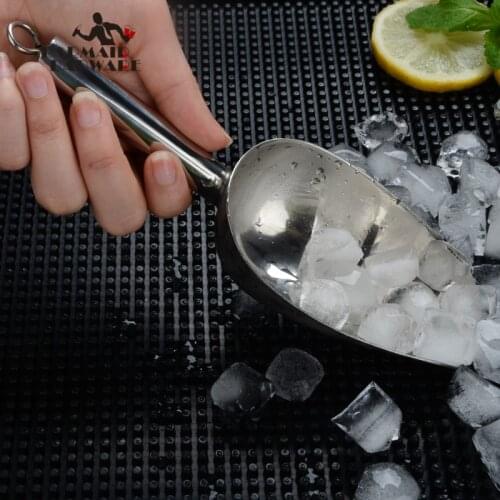 9 Inch Ice Scoop Kitchen Food Candy Scoop Polish Stainless Steel Ice Scoop Food Flour For Bar Commercial Kitchen Tools