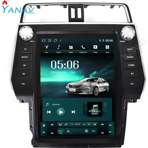 Car radio audio 2DIN Android stereo receiver FOR Toyota Land Cruiser Prado 2012-2014 tesla vertical player car GPS navigation